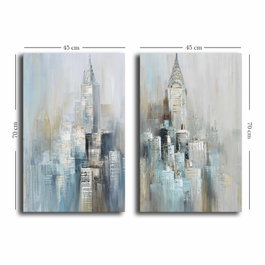 Wallity Conjunto de 2 Lienzos Decorativos Multicolor 45 x 70 cm